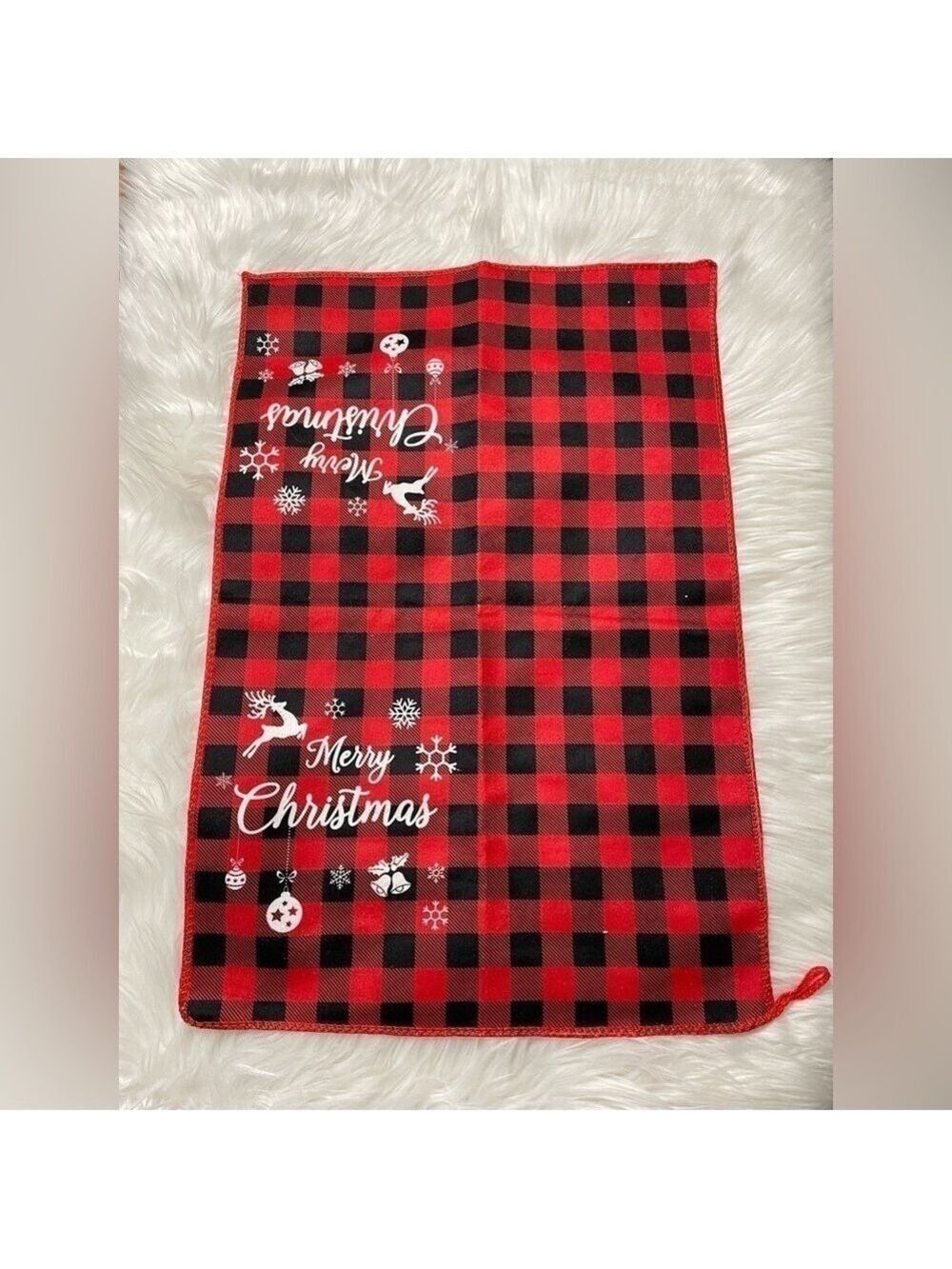 Kitchen Towels Christmas Red White Black Set of 2 - Picture 5 of 6